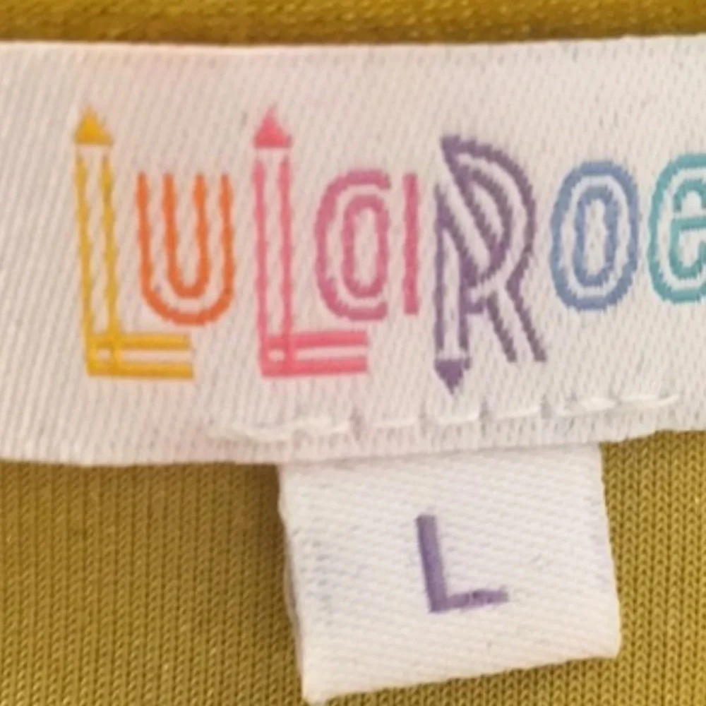 Lularoe Sarah Velvet Mustard Cardigan Lg - Picture 4 of 5